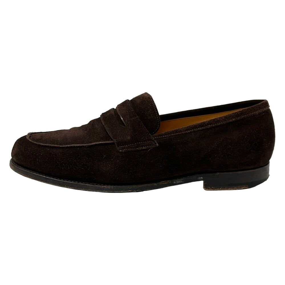Johnlobb Dark Brown Suede Men's Shoes #364159J75B